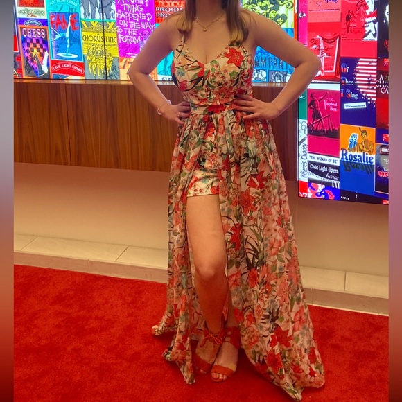 Prom dress romper floral pattern - Picture 2 of 3